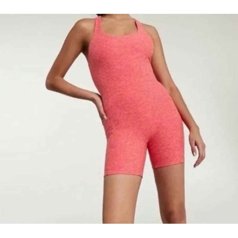 Calia Women's Lustralux 5" Scoop Neck Bodysuit XL Aquatic Coral Heather Workout